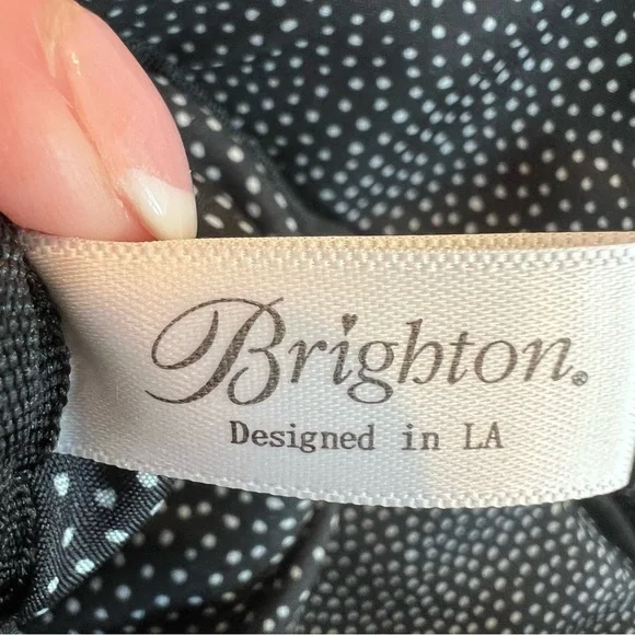 NWT Brighton Black and White Heart Print Sling Bag - Picture 8 of 9